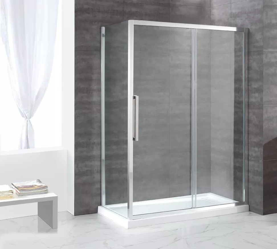 

Душевой уголок Cezares Lux soft 140х90 хром стекло прозрачное