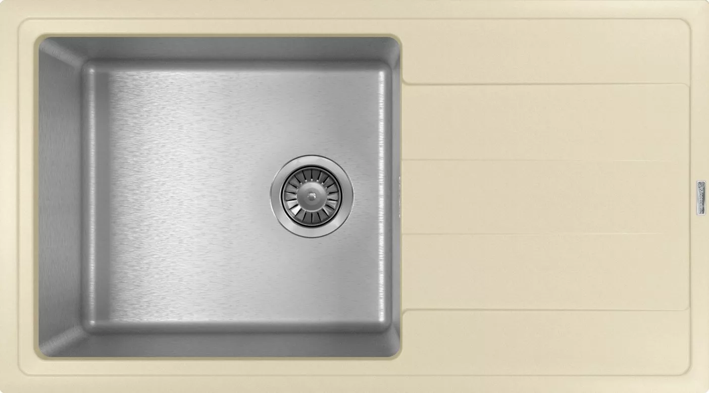 

Мойка кухонная Florentina Комби 86х48 сталь-бежевый матовый