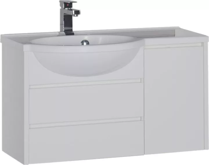 

Тумба с раковиной Aquanet Лайн 90 L, Белый