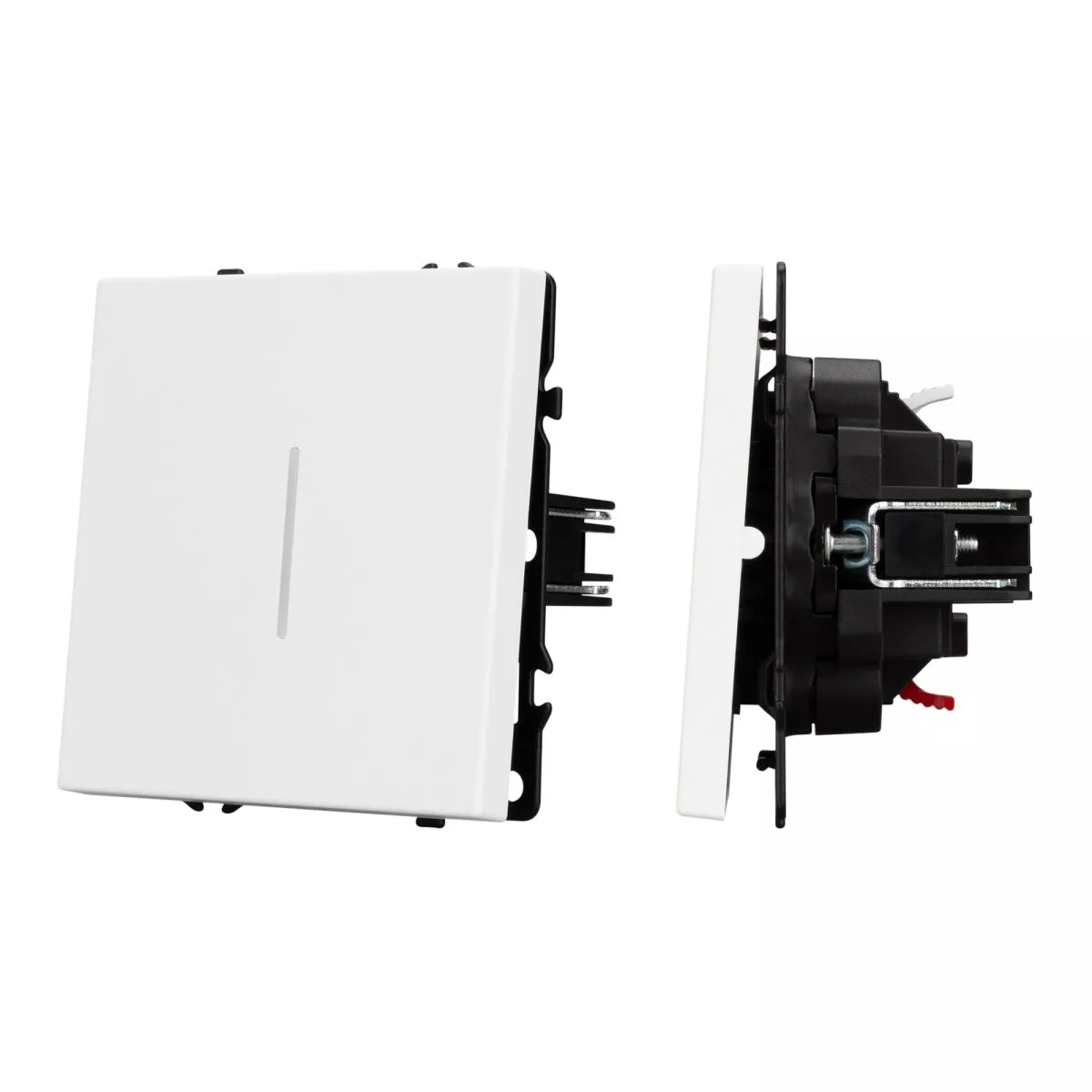 

Механизм выключателя одноклавишный непроходной Arlight LED SWT-NOBE-MK01-SFPL-L-WH (230V, 10A) 054232