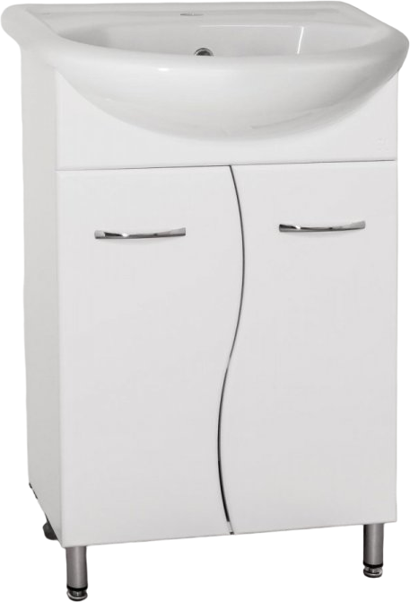 

Тумба с раковиной Style Line Эко Стандарт №12 50, напольная, белая