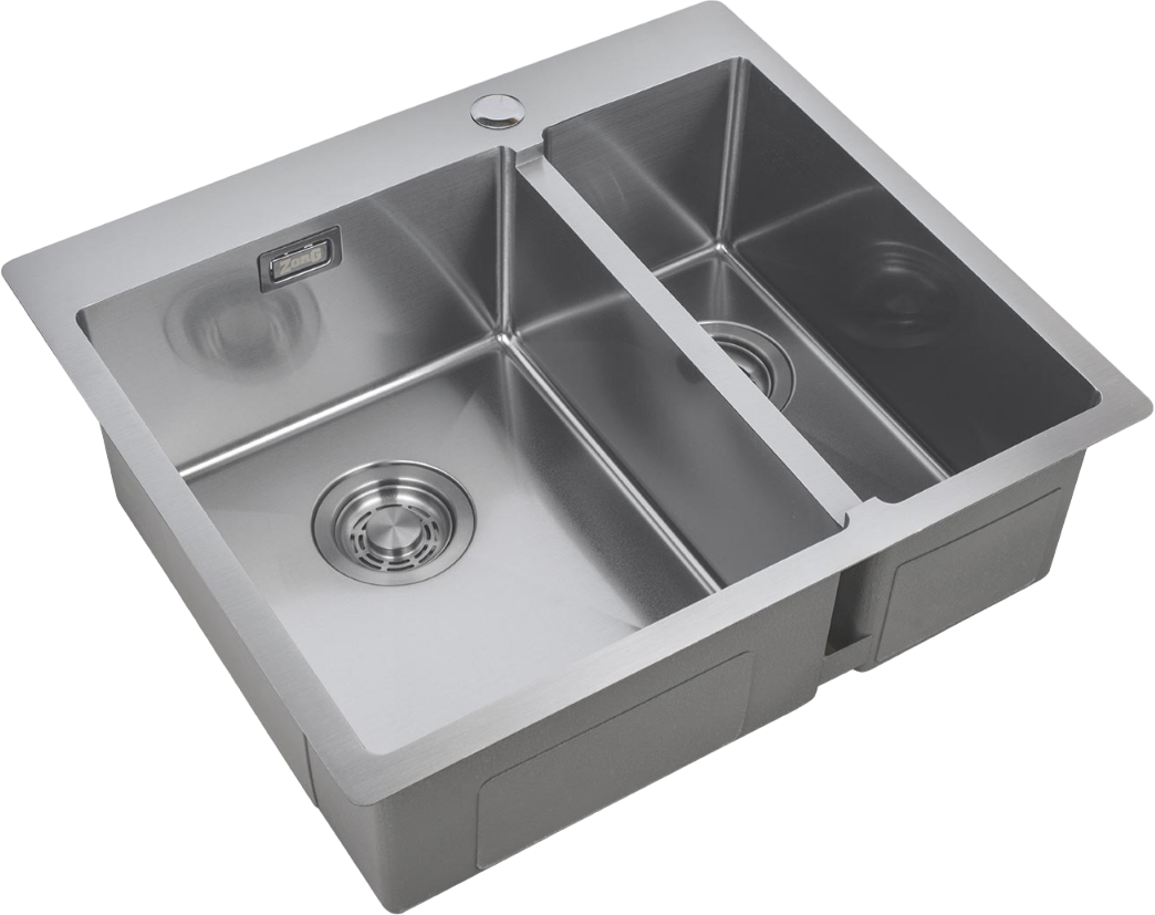 

Мойка кухонная Zorg Light ZL R 590-2-510-L L, нержавеющая сталь