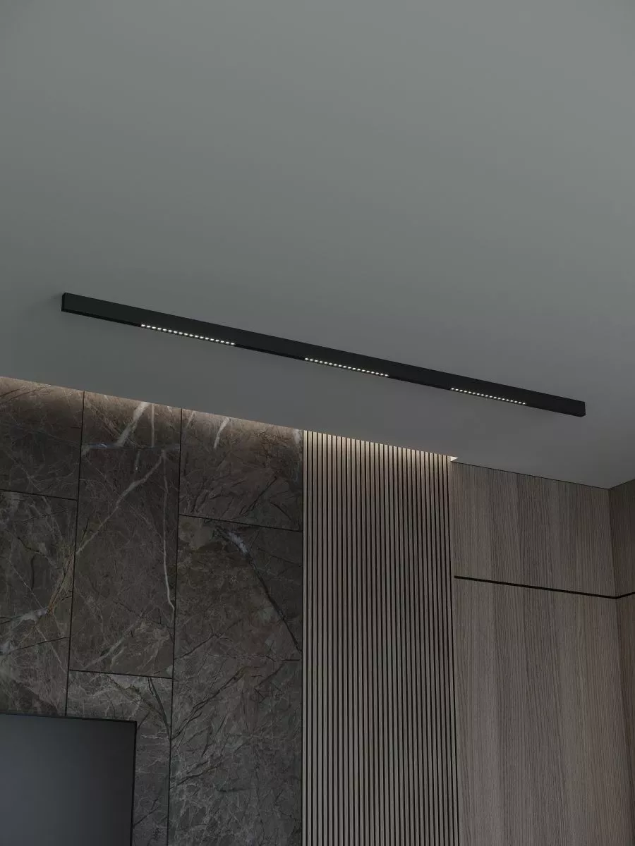 

Трековая система со светильниками №2 трехфазная накладная Eldeko (48В, форма - прямая, 2м, 4000K) черная Hesby Lighting HSBL_kompl_E002_NI2B4K