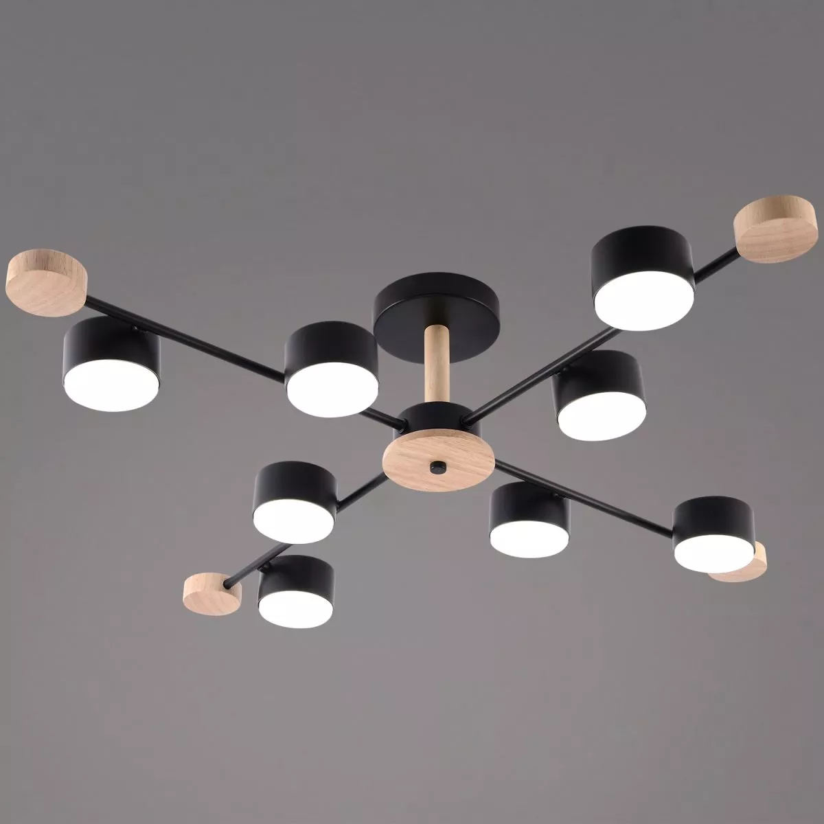 

Люстра на штанге Reluce 03751-0.3-08 BK+WOOD GX53