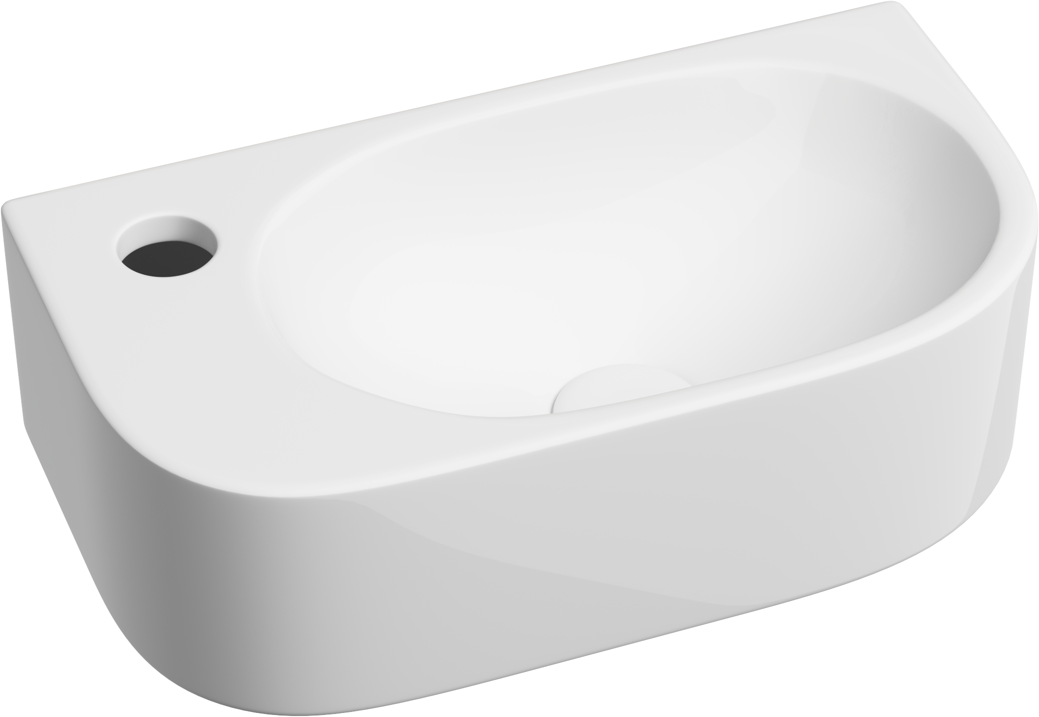 

Раковина маленькая в туалет Ceramicanova Element CN6066R белый глянцевый