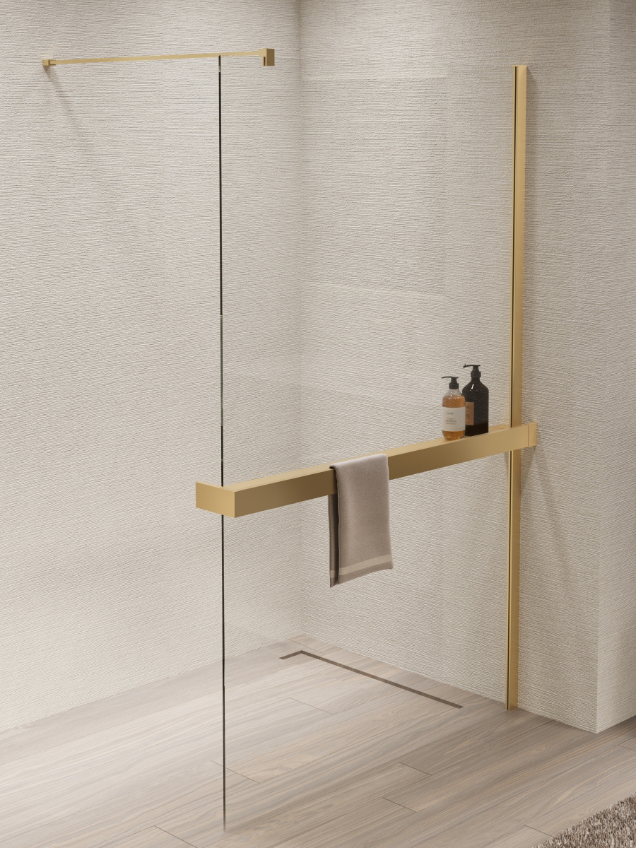 

Душевая перегородка Vincea Walk-in HR VSW-1HR120CLG 120 см, профиль матовое золото, стекло прозрачное