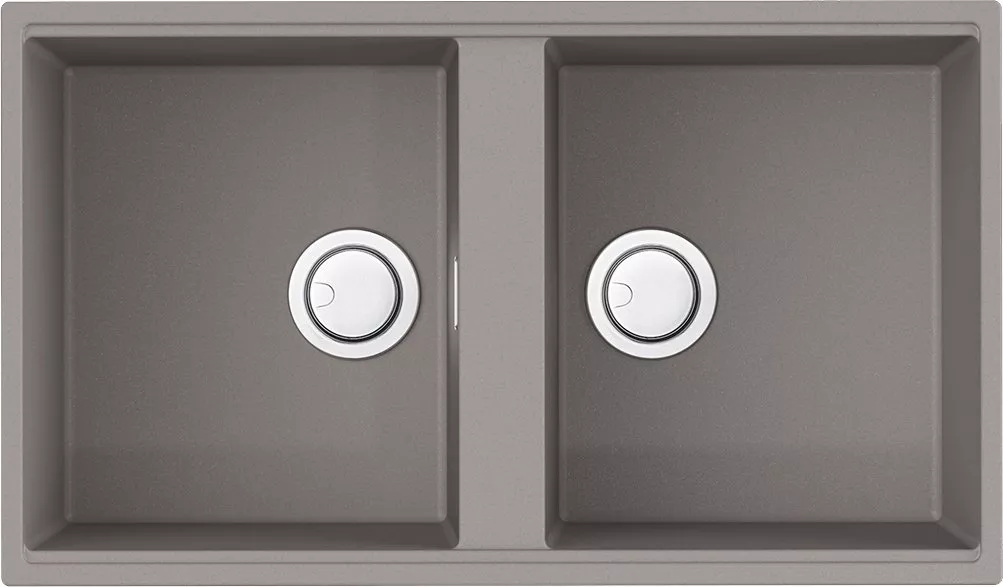 

Мойка кухонная двойная Omoikiri Kitagawa Artceramic 83.6x48.8 серый матовый, leningrad grey