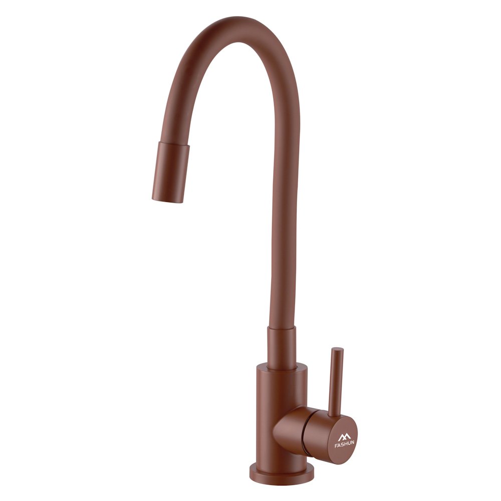 

Смеситель для кухни Fashun A54101N-16A коричневый