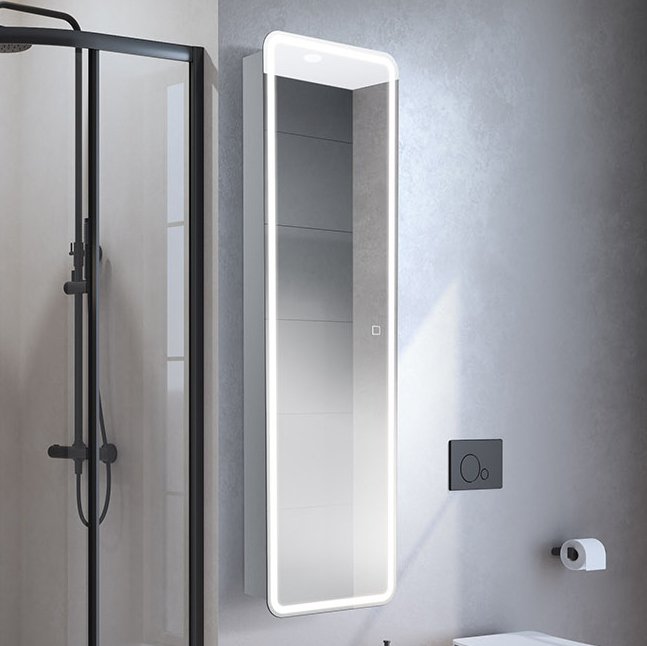 

Шкаф пенал для ванной BelBagno Marino SPC-MAR-450/1600-1A-LED-TCH универсальный с подсветкой