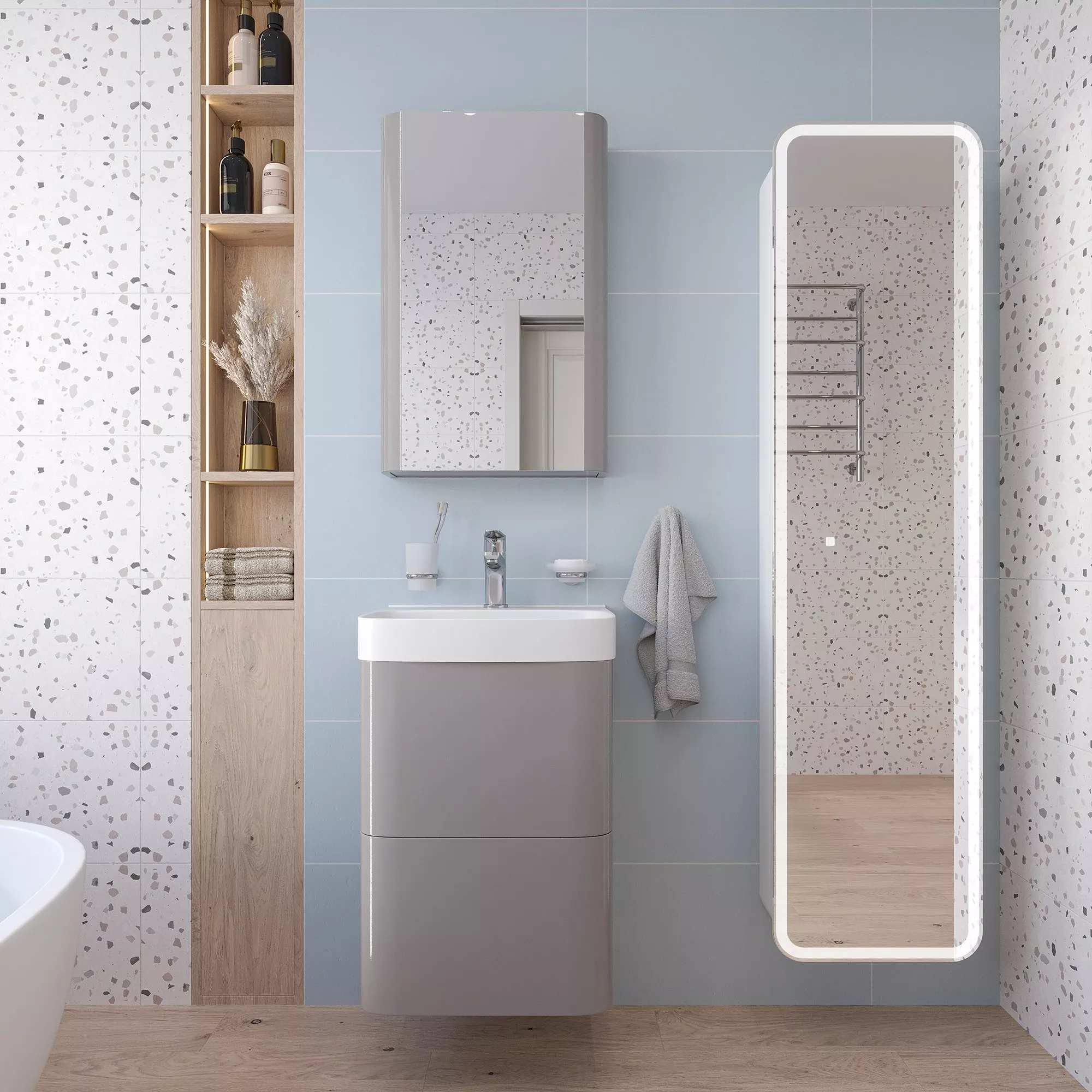Мебель для ванной VOQ Bold 45 premium grey