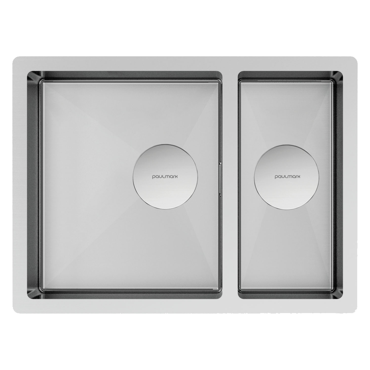 

Мойка кухонная Paulmark Next 58/2S UNI PM225844-BS брашированная нержавеющая сталь