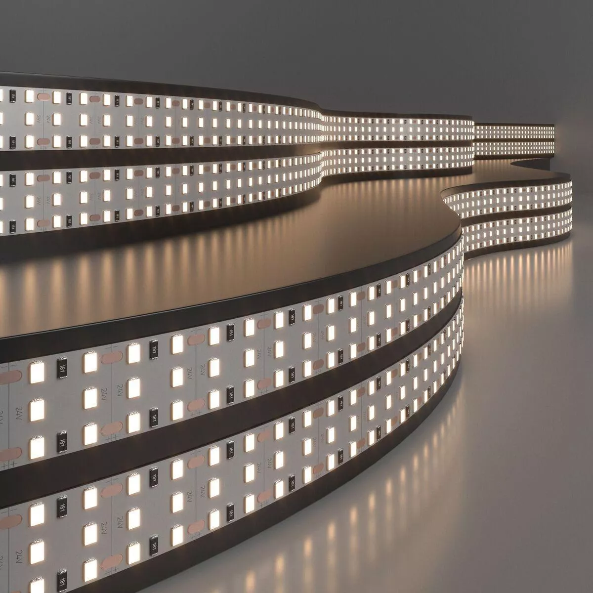 

Светодиодная лента Elektrostandard 2835 24V 360Led 26W IP20 теплый белый 5М a062578