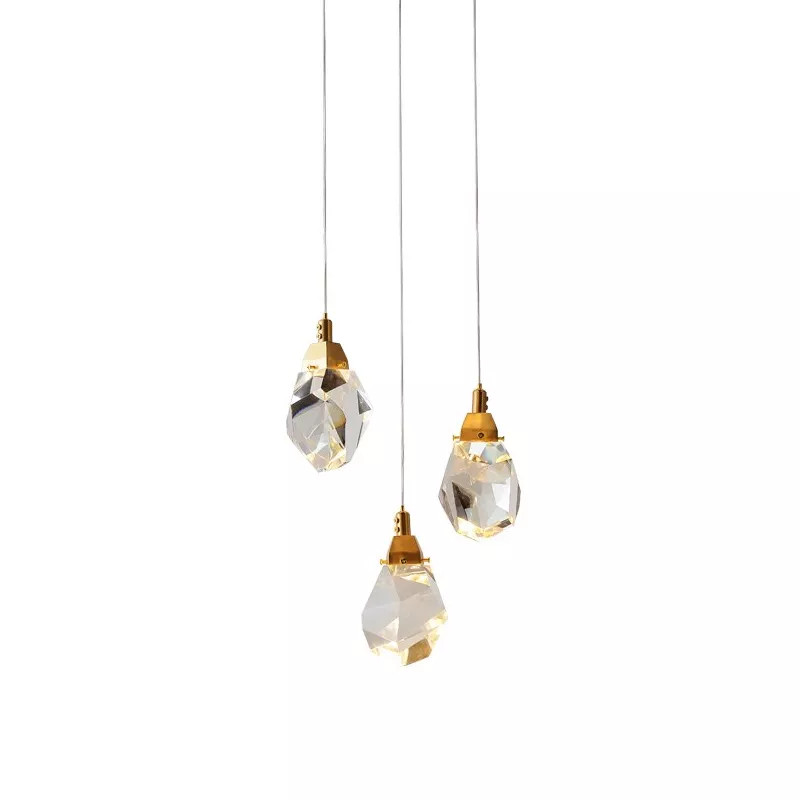 

Подвесной светильник Delight Collection Crystal rock II 9701P/3R brass