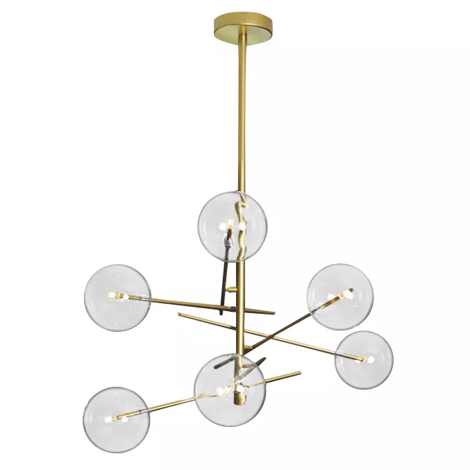 

Люстра на штанге Delight Collection Globe Mobile 9307P-6A gold