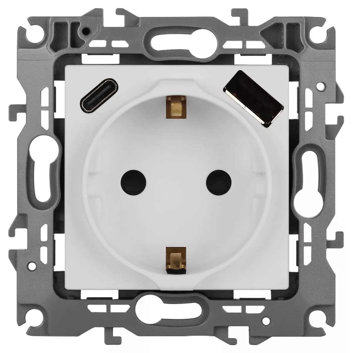 

Розетка со шторками с USB type-A+C Эра 12-4108-01М Б0067711