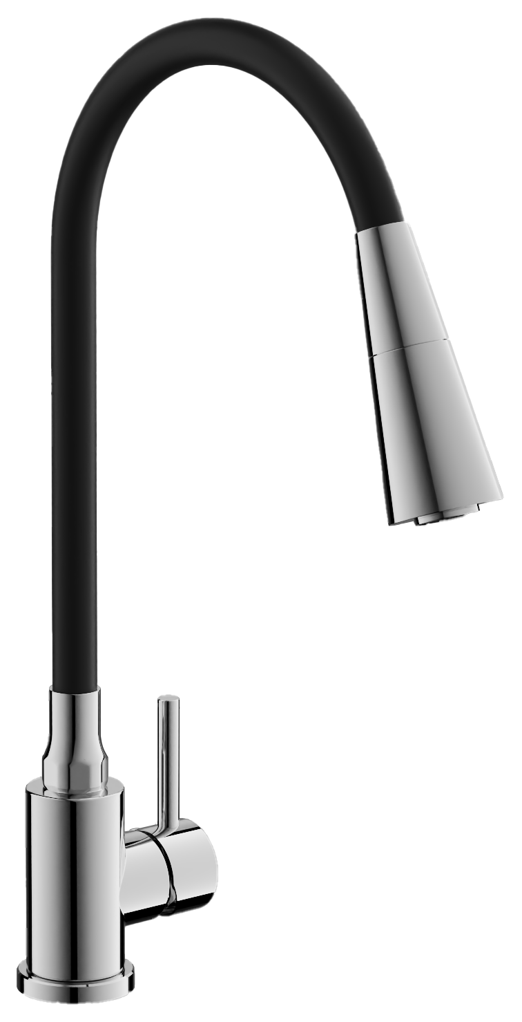 

Смеситель для кухни BELZ B809 B74809 с гибким изливом, хром