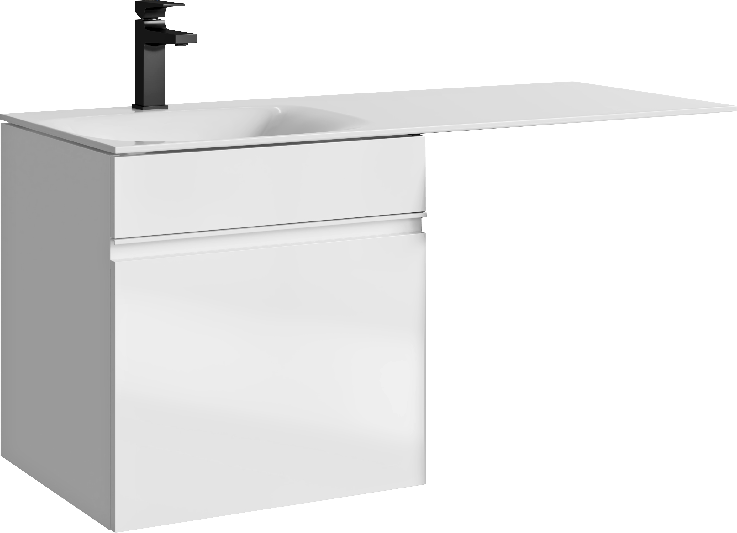 

Тумба под раковину без столешницы Aqwella Duet 53 подвесная, под стиральную машину, белая