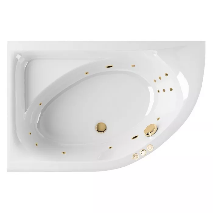 

Ванна акриловая Excellent Aquaria Smart 150x100 L с гидромассажем белый - золото