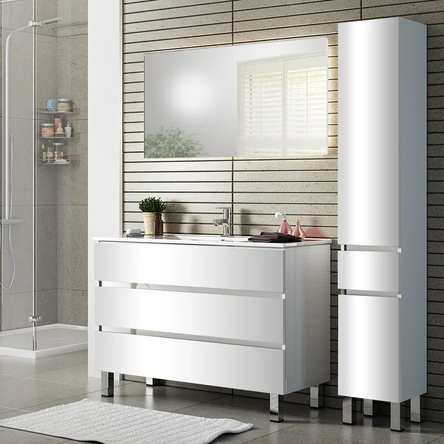 

Комплект мебели Sanvit Кубэ-3 120 белый глянец