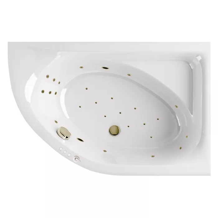 

Ванна акриловая Excellent Aquarella Ultra 150x100 R с гидромассажем белый - бронза