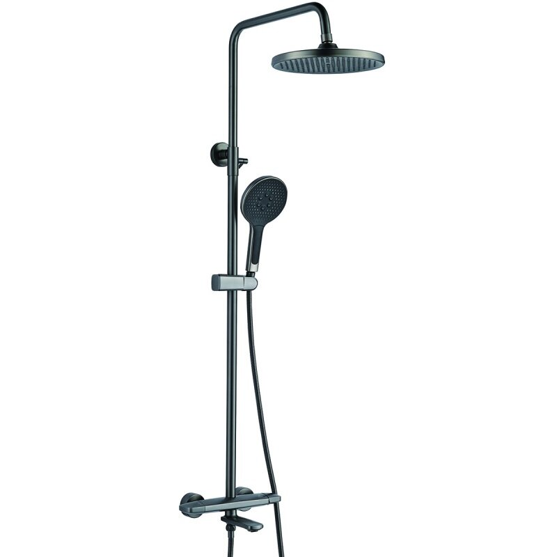 Душевая система Rose R3936T, оружейная сталь