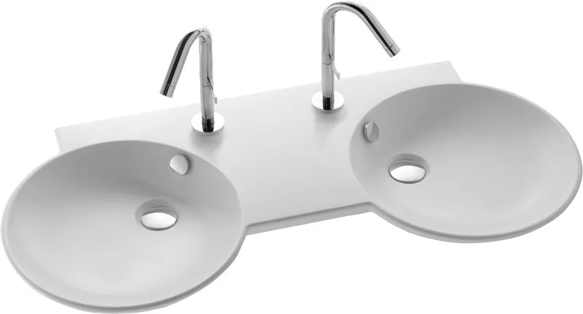 

Раковина Jacob Delafon Spherik E4502 100 см двойная, Белый