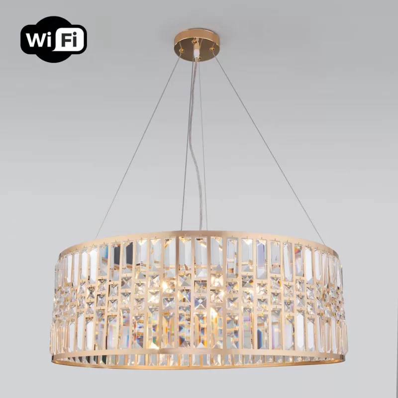 

Подвесная люстра Eurosvet Lory 10125/8 золото/прозрачный хрусталь Strotskis Smart (10116/8)