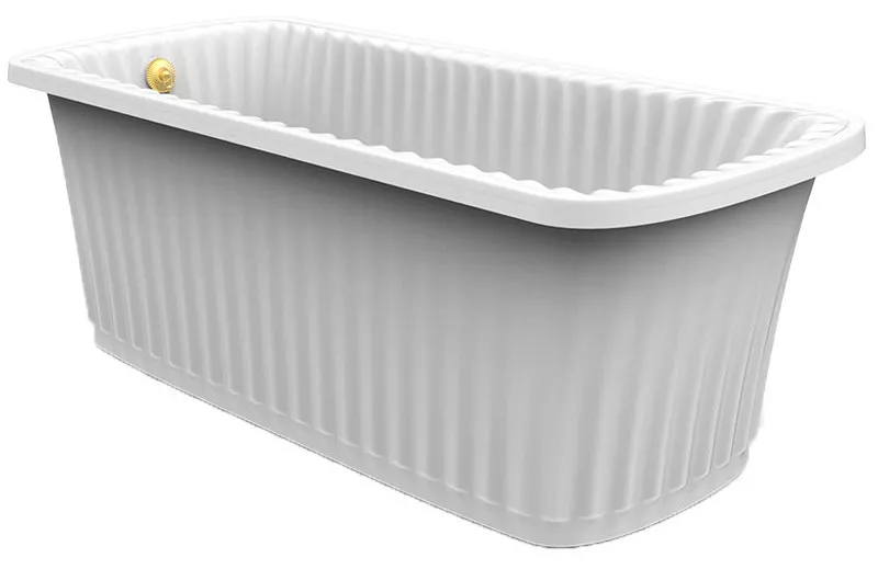 

Ванна из искусственного камня Migliore Olivia 24361 174x80 белая, слив-перелив бронза