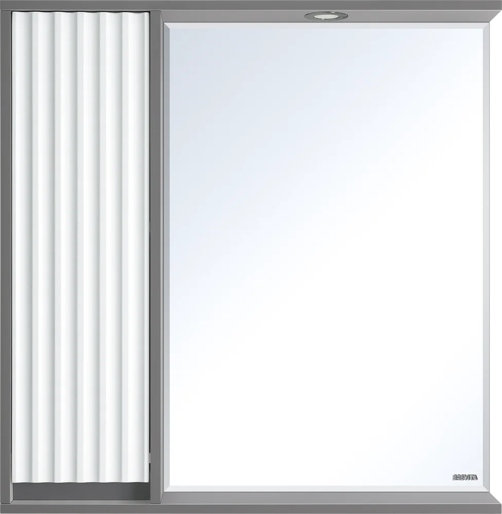 Зеркало-шкаф Brevita Balaton 80 L белый, серый матовый