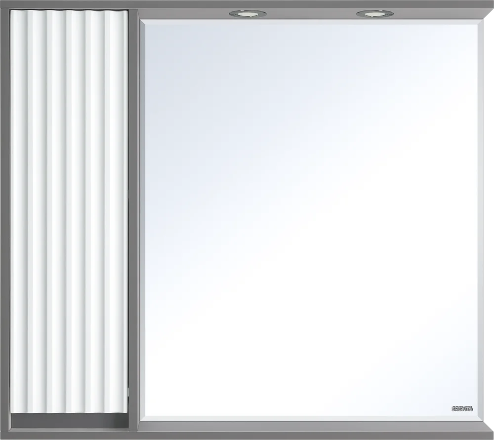 Зеркало-шкаф Brevita Balaton 90 L белый, серый матовый