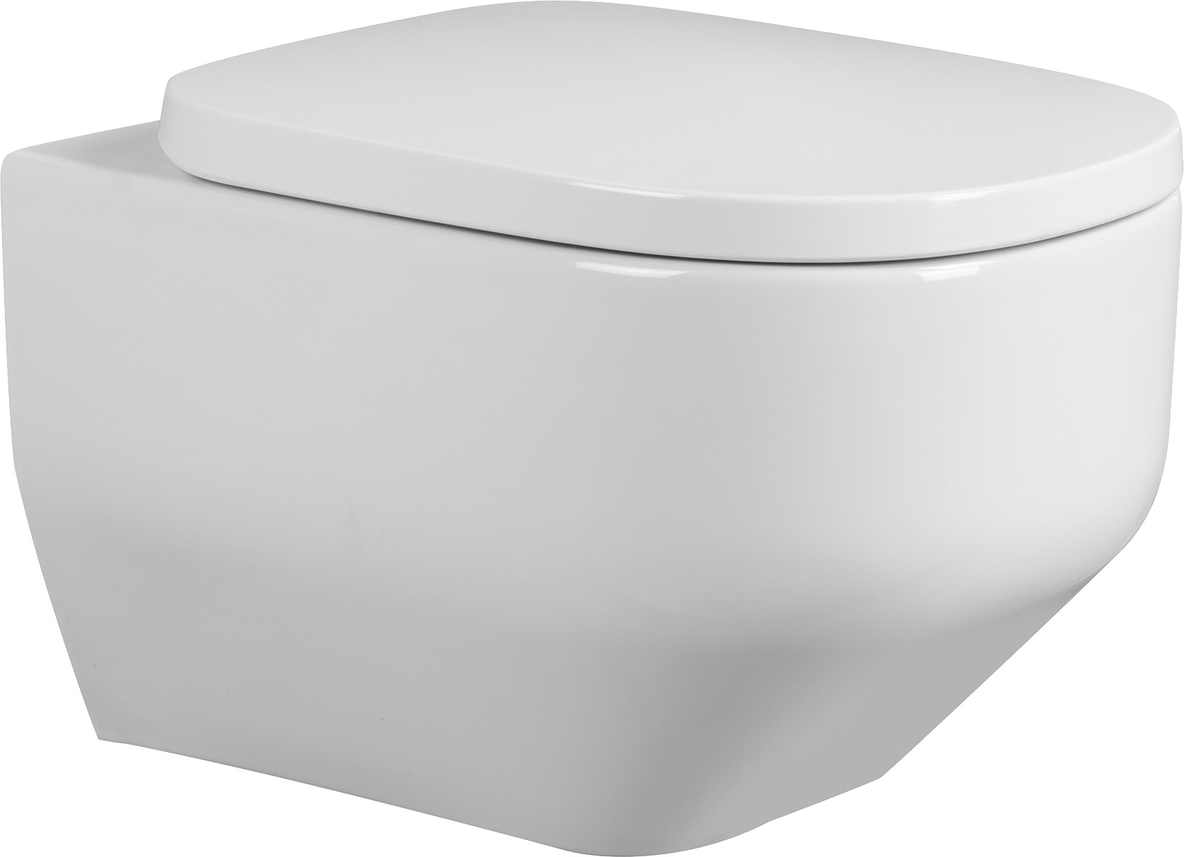 Унитаз подвесной Abber Rechteck AC1218 безободковый с микролифтом белый 17800₽