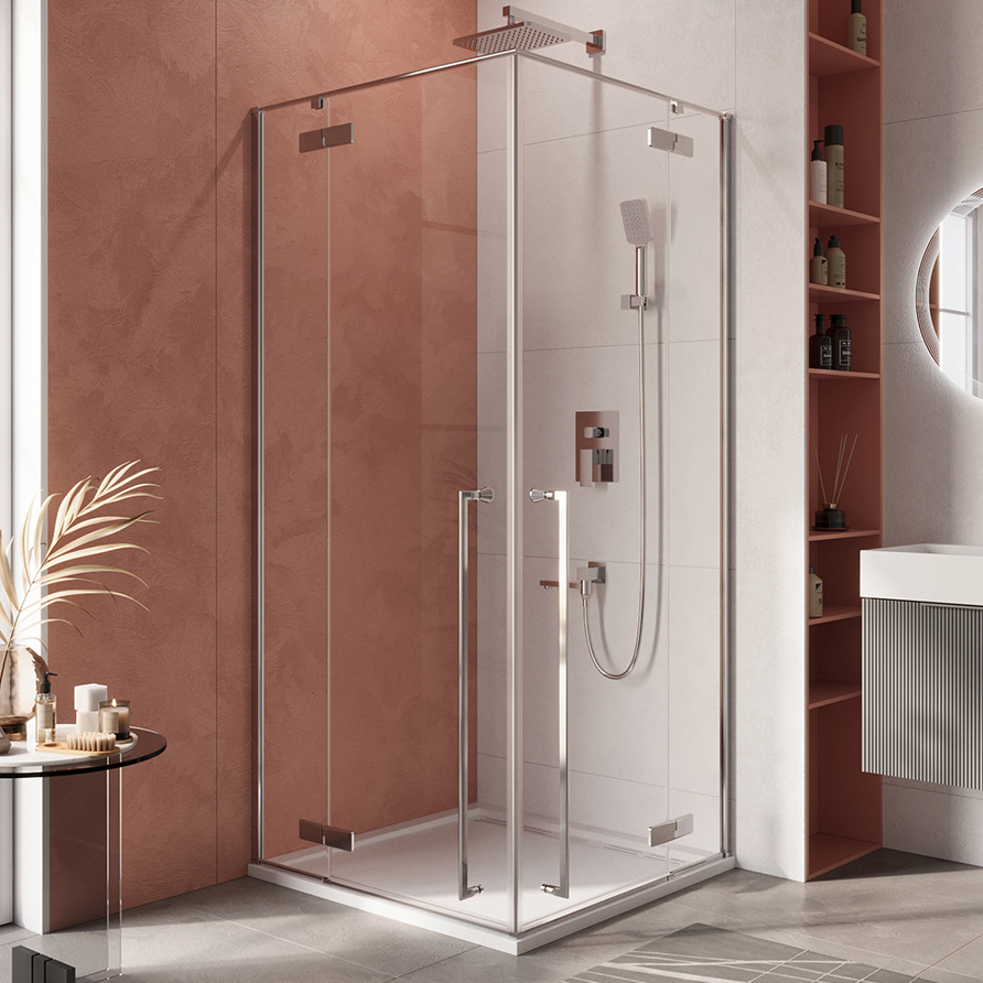 

Душевой уголок Cezares Liner A-2 90х90 см, профиль хром, стекло прозрачное