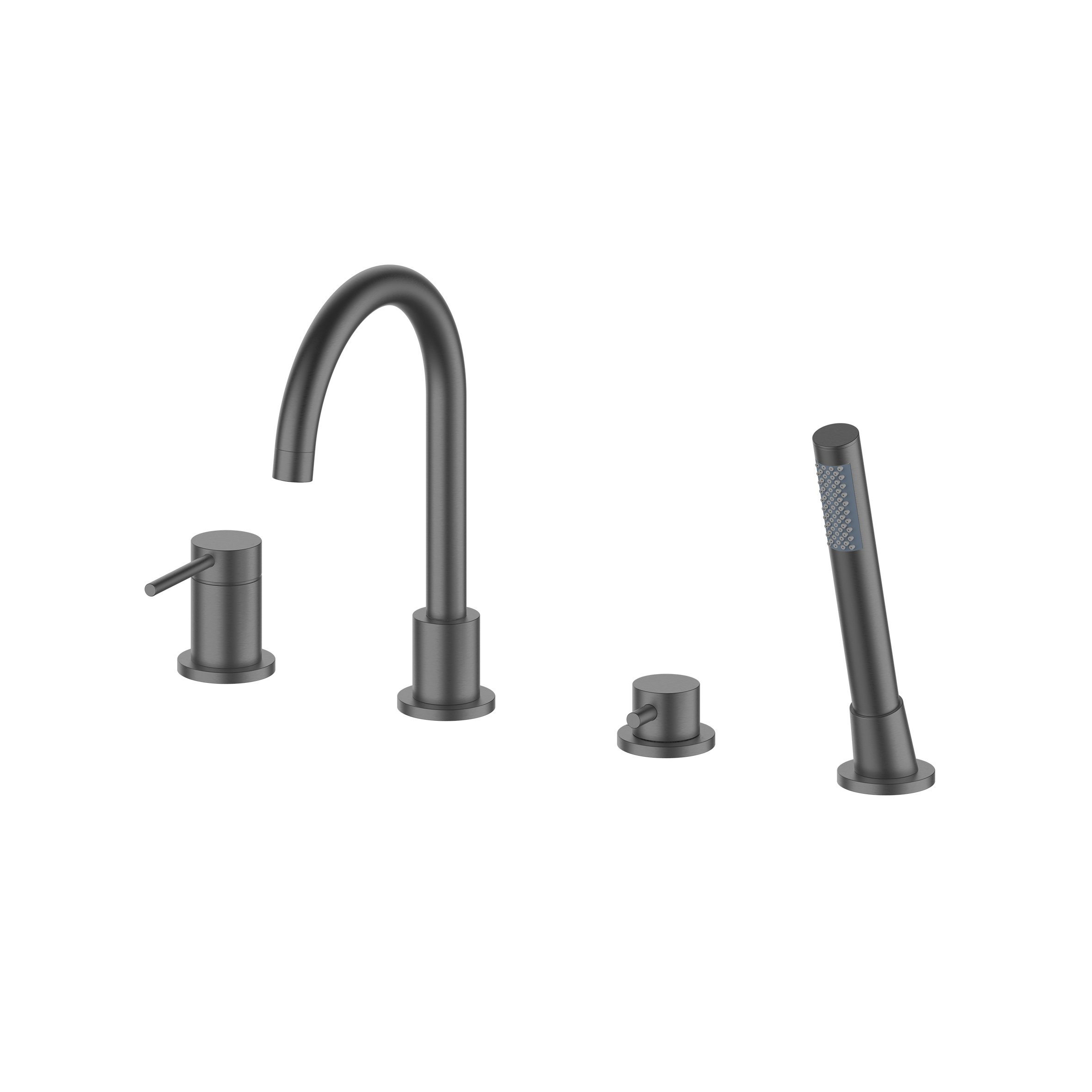 

Смеситель на борт ванны Oliveeka Y OL-669017-BGM матовый оружейный металл