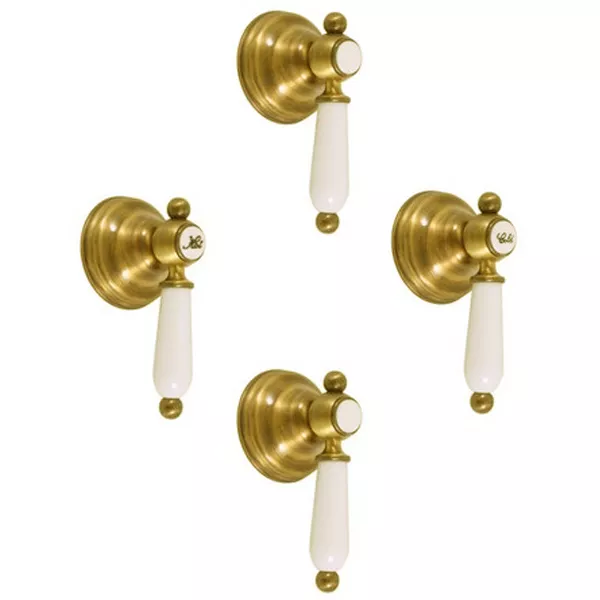 

Смеситель для ванны с душем Rav Slezak Morava retro золото