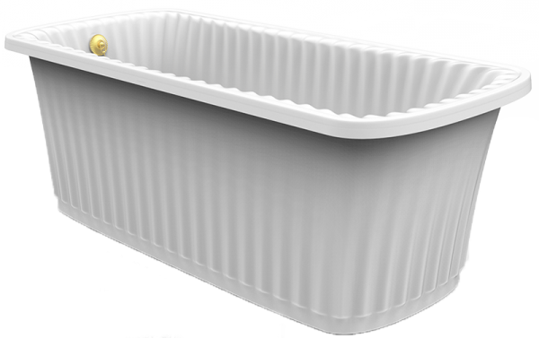 

Ванна из искусственного камня Migliore Olivia 24253 174x80 белая, слив-перелив хром