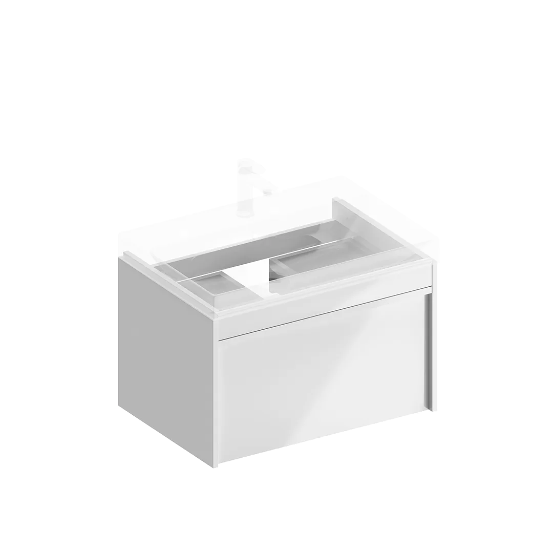 

Тумба под раковину без столешницы KERAMA MARAZZI Modula 70 подвесная, глянцевая белая