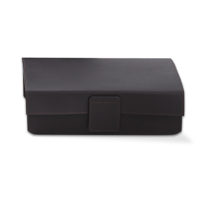 DECOR WALTHER NAPPA UTBD Коробка универсальная с крышкой натуральная кожа 10 X 25 X 17 см цвет черно-коричневый BLACK BROWN 23458₽