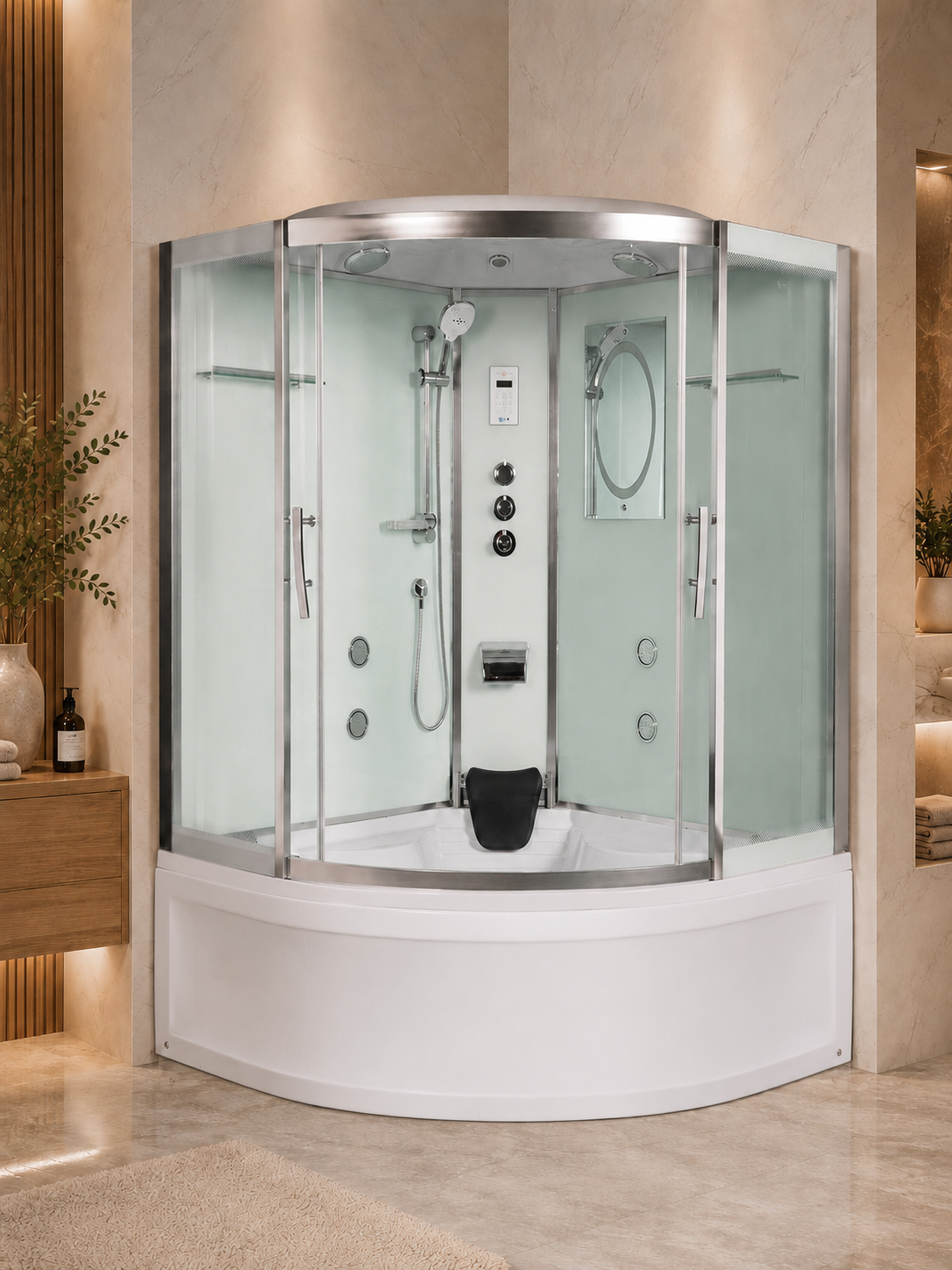 Душевой бокс WeltWasser WW500 Emmer 15055 150x150 10000003291 профиль хром, стекло прозрачное
