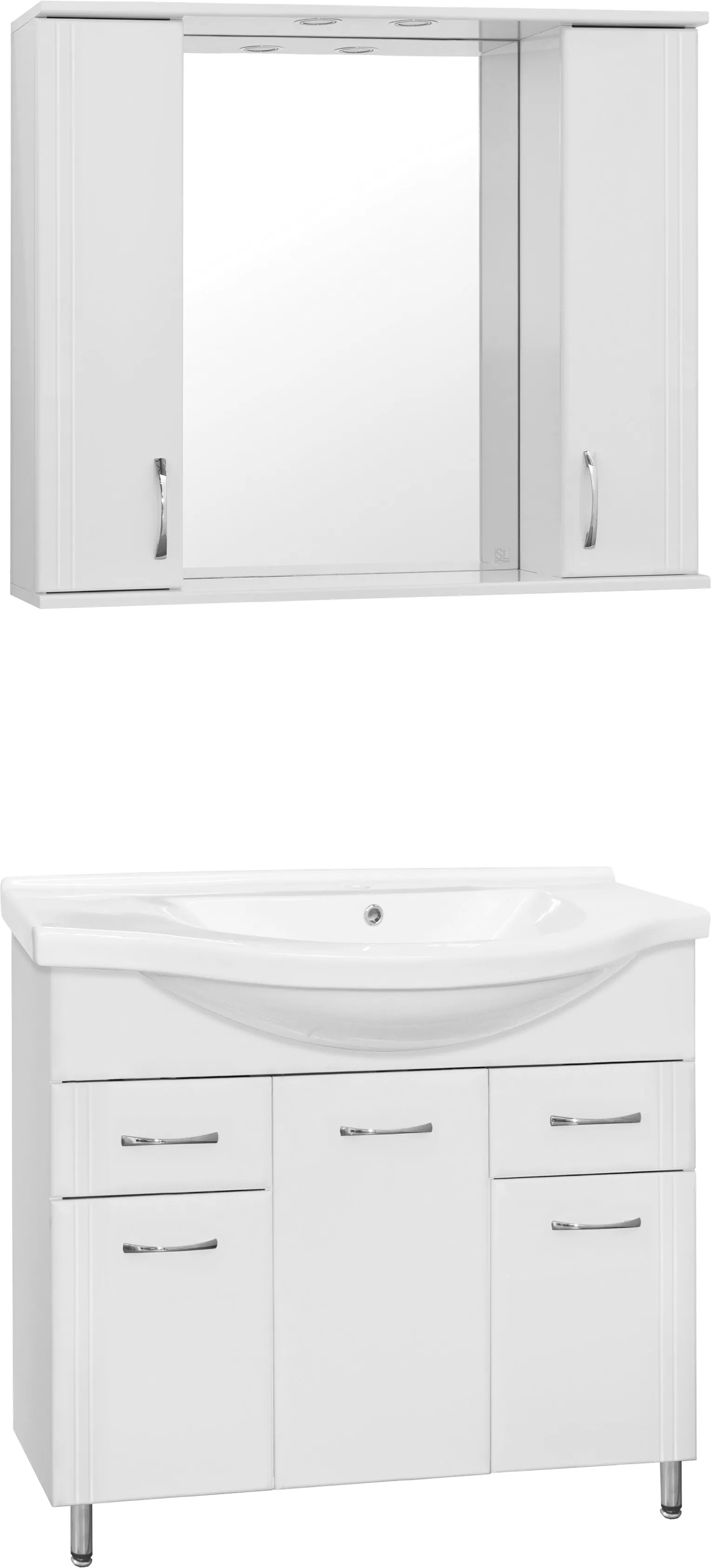 

Мебель для ванной комнаты Style Line Эко Стандарт №26 100 белая