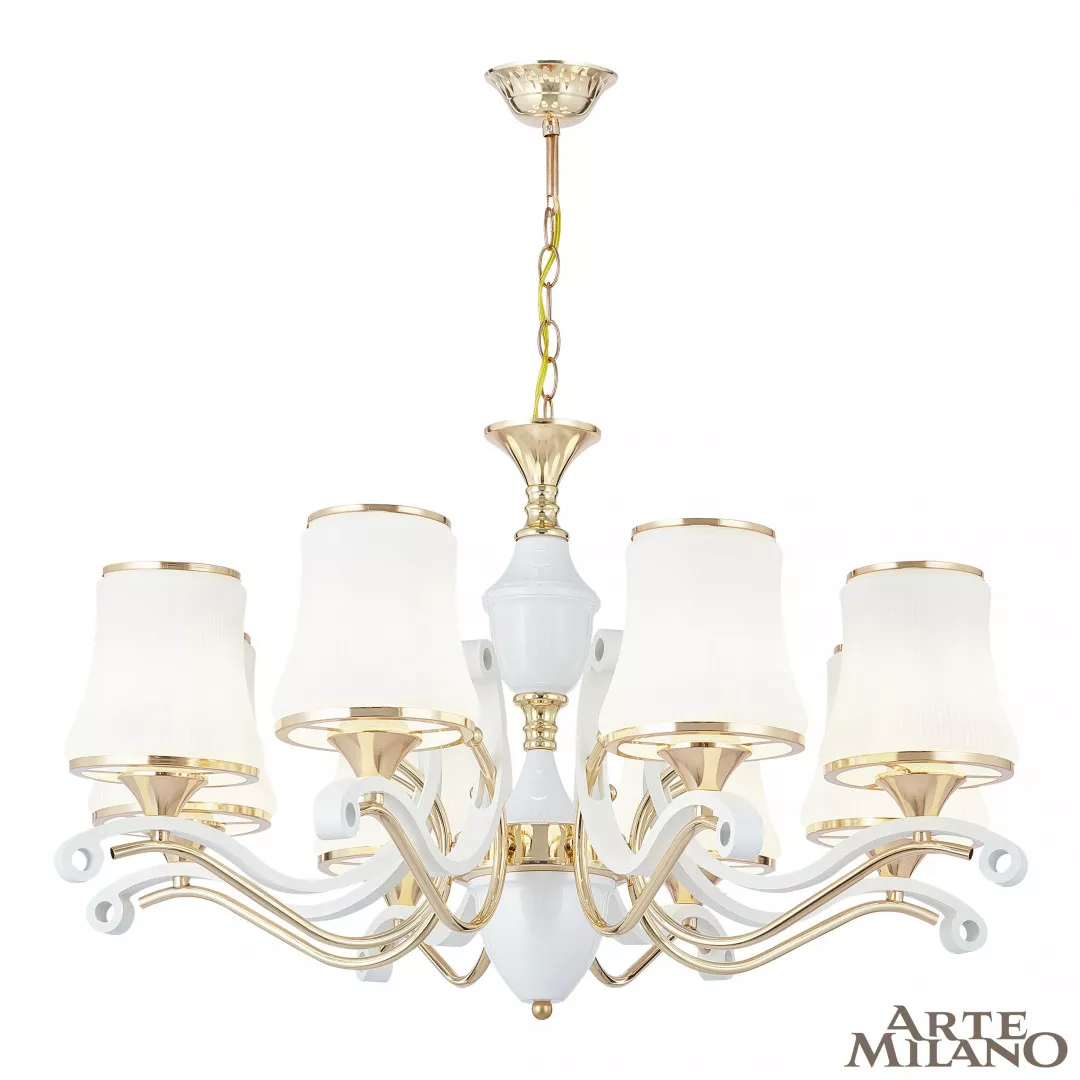

Подвесная люстра Arte Milano Florentia-3987 303987/8 Wh/Gd