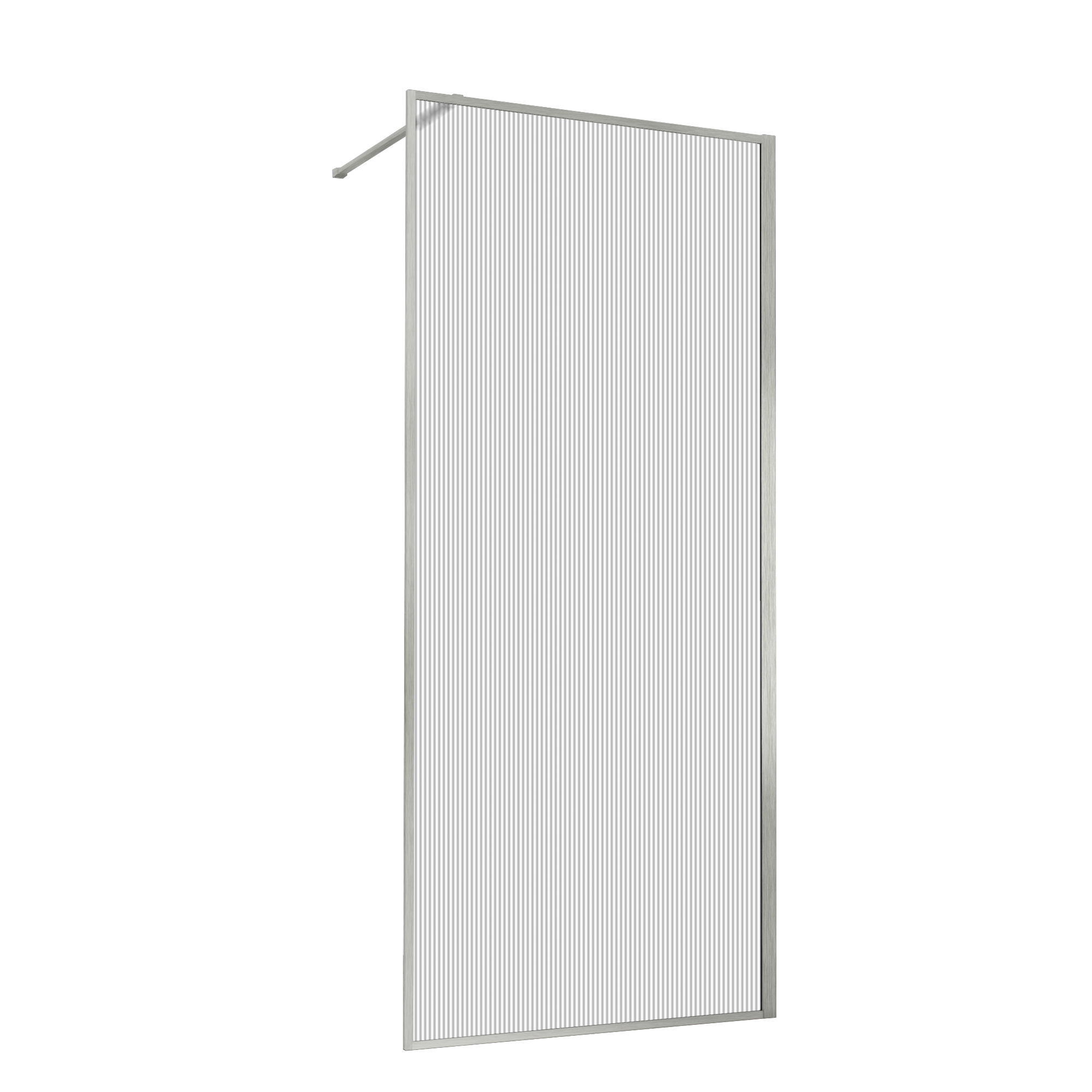 Душевая перегородка Vincea VSW-1HP110FLBN, 1100*2000, брашированный никель, стекло рифленое