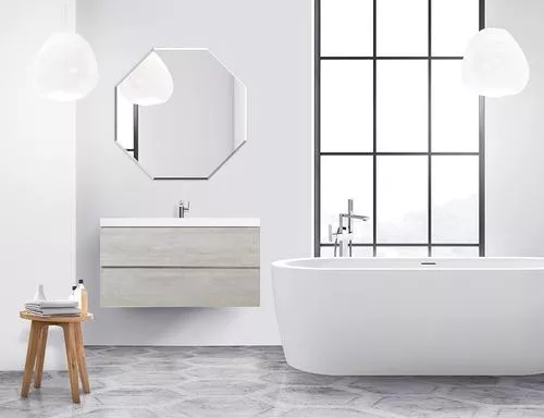 

Комплект мебели Cezares Molveno 46 80х50 бело-серая