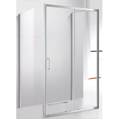 

Душевой уголок Cezares Molveno 140х80 хром стекло прозрачное