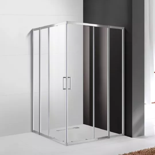 

Душевой уголок Cezares Molveno 120х110 хром стекло прозрачное
