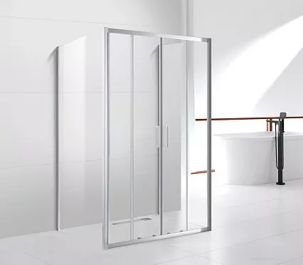 

Душевой уголок Cezares Molveno 160х90 хром стекло прозрачное
