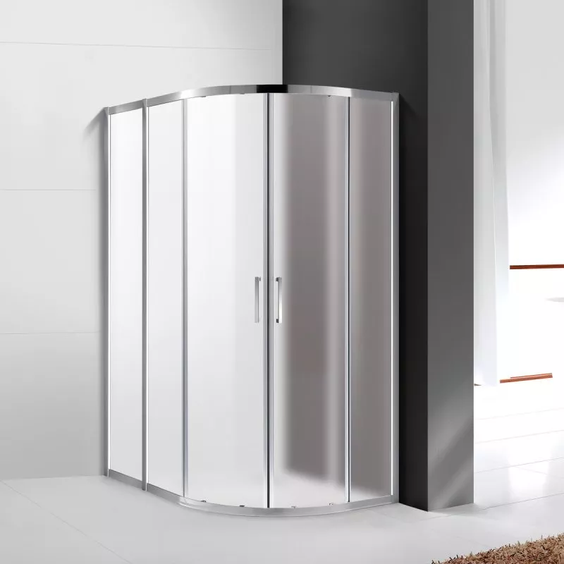 

Душевой уголок Cezares Molveno RH 2 130+100 P Cr 130х100 см, профиль хром, стекло рифленое