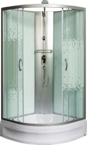 

Душевая кабина Мономах 70x70 профиль хром стекло с рисунком