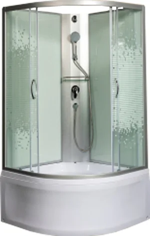 

Душевая кабина Мономах 90x90 профиль хром стекло с рисунком