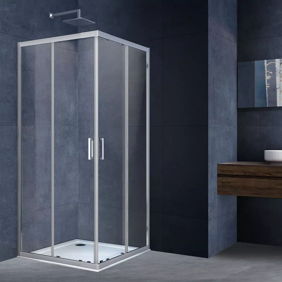 

Душевой уголок Vincea Rapid VSS-3R90/10CL 90-100x90-100, профиль хром, стекло прозрачное