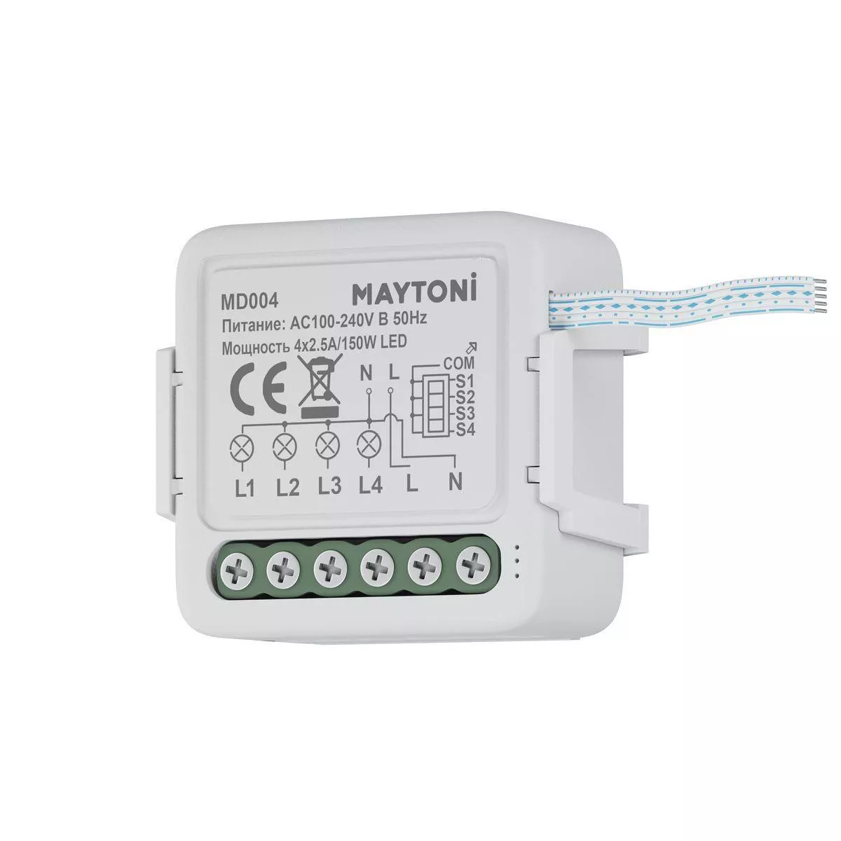 

Выключатель четырехканальный Wi-Fi Maytoni Technical MD004